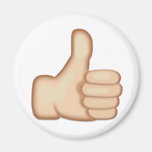 Image of Thumbs Up Sign Emoji Magnet