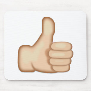 Thumbs Up Sign Emoji Mouse Mat