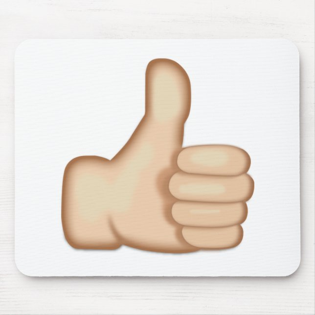 Thumbs Up Sign Emoji Mouse Mat (Front)