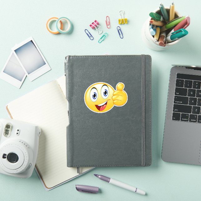 Thumbs Up Smile Emoji Happy Yellow Bright Face (iPad Cover)
