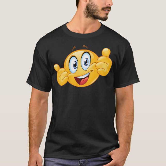 Thumbs Up Smiley Face 3 T-Shirt (Front)