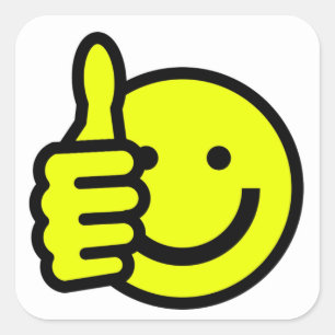 THUMBS UP SQUARE STICKER