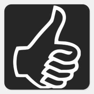 Thumbs Up Square Sticker