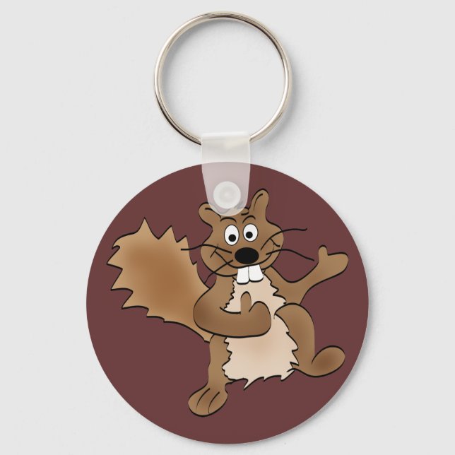 Thumbs Up Squirrel Key Ring (Front)