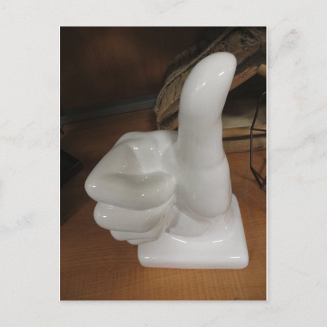 Thumbs Up Statue Postcard (Front)