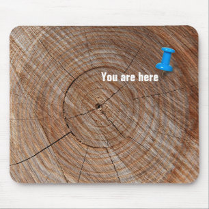 Thumbtack in Tree Ring Mouse Mat