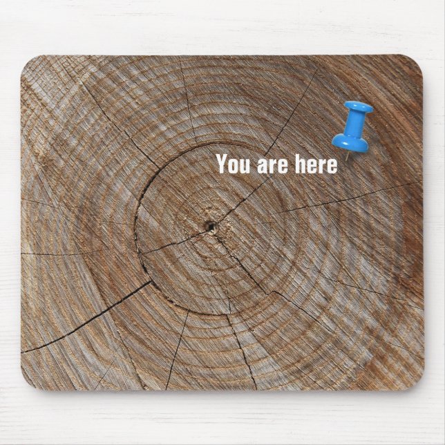 Thumbtack in Tree Ring Mouse Mat (Front)