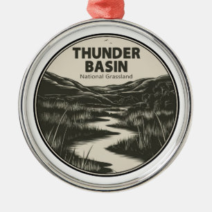 Thunder Basin National Grassland Wyoming Stream Metal Tree Decoration