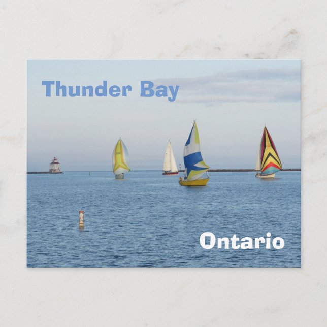 Thunder Bay - boats Postcard (Front)