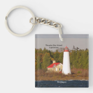 Thunder Bay Island Lighthouse key chain