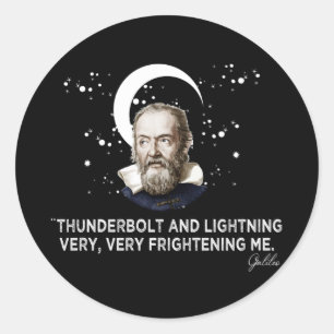 thunder bolt and lightning very frighting me classic round sticker