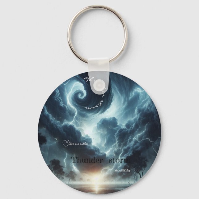 Thunder burst storm is a sudden key ring (Front)