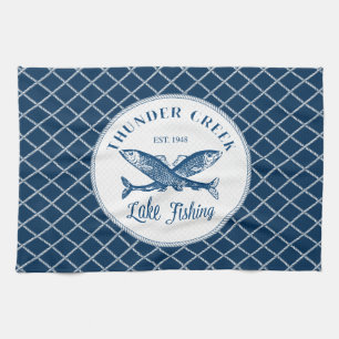Thunder Creek   Lake Fishing Tea Towel