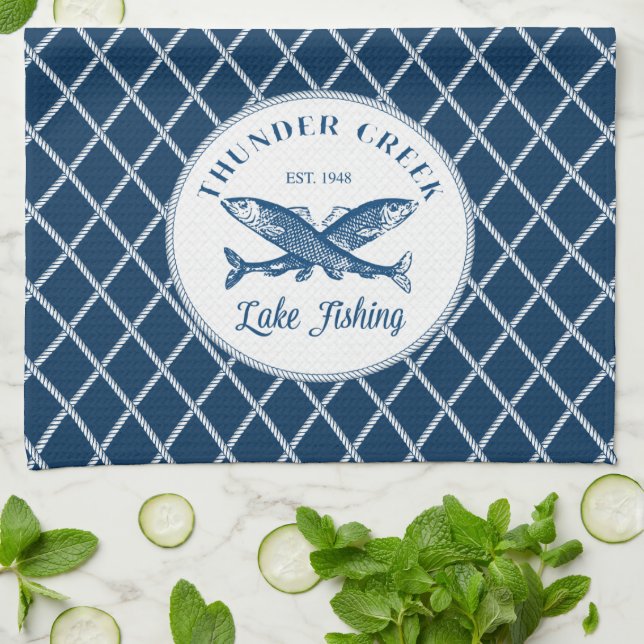 Thunder Creek | Lake Fishing Tea Towel (Folded)