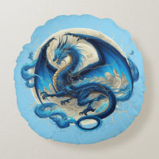 Thunder dragon round cushion