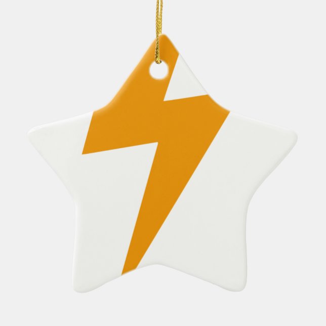 Thunder Energy Yellow Print Ceramic Tree Decoration (Front)