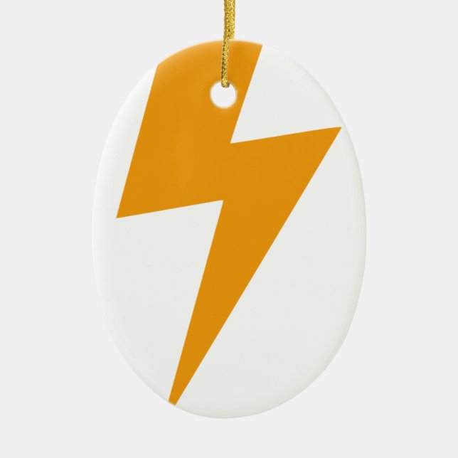 Thunder Energy Yellow Print Ceramic Tree Decoration (Front)
