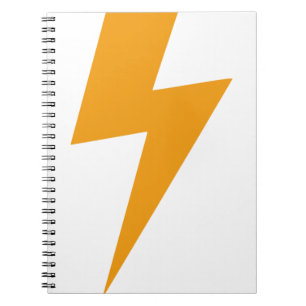 Thunder Energy Yellow Print Notebook