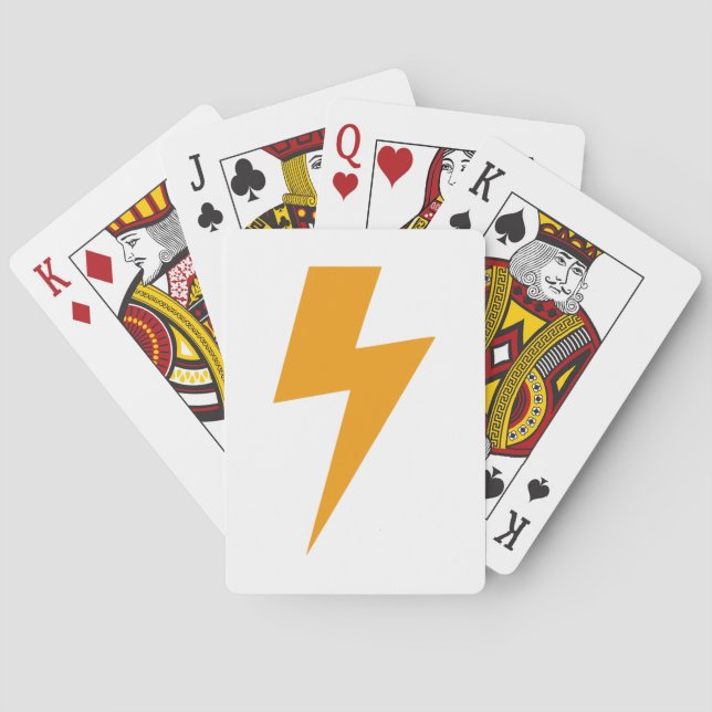 Thunder Energy Yellow Print Playing Cards (Back)