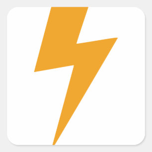 Thunder Energy Yellow Print Square Sticker
