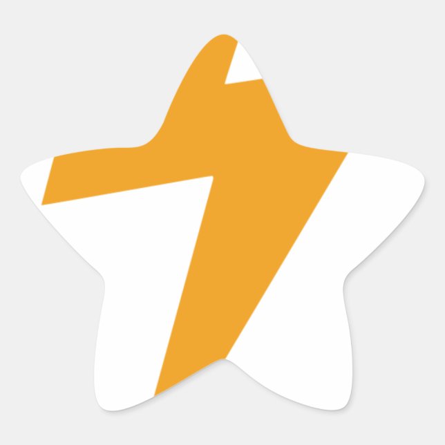 Thunder Energy Yellow Print Star Sticker (Front)