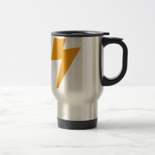 Thunder Energy Yellow Print Travel Mug