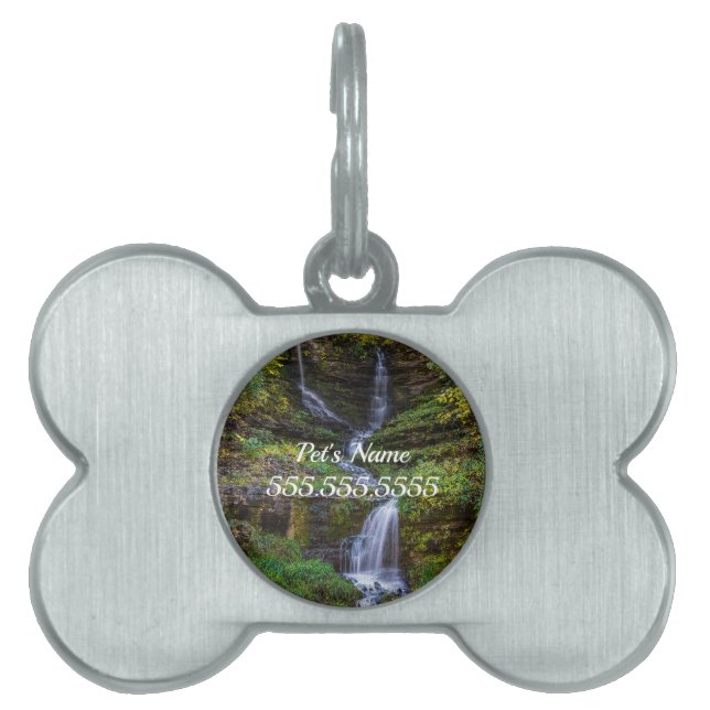 Thunder Falls Painterly Pet ID Tag (Front)
