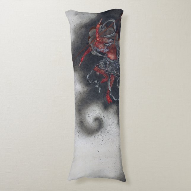 Thunder God, Hokusai Body Cushion (Front Vertical)