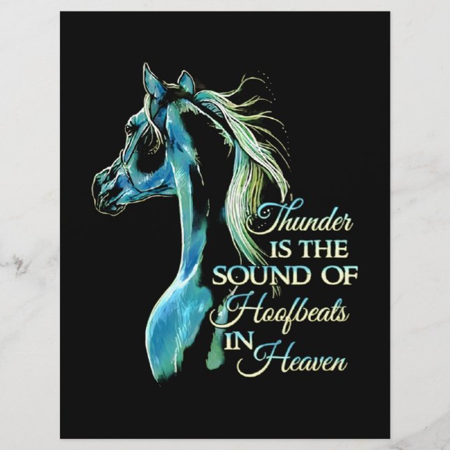 Thunder Is The Sound Of Hoofbeats In Heaven Custom Letterhead (Front)