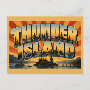 Thunder Island Oregon Columbia River Gorge Art Postcard