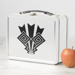 Thunder lightning metal lunch box