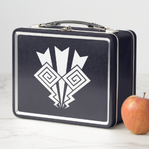 Thunder lightning metal lunch box
