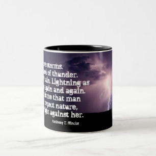 Thunder Lightning Quote Two-Tone Coffee Mug