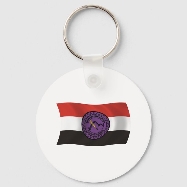 Thunder Mountain Lenape Nation Flag Keychain (Front)