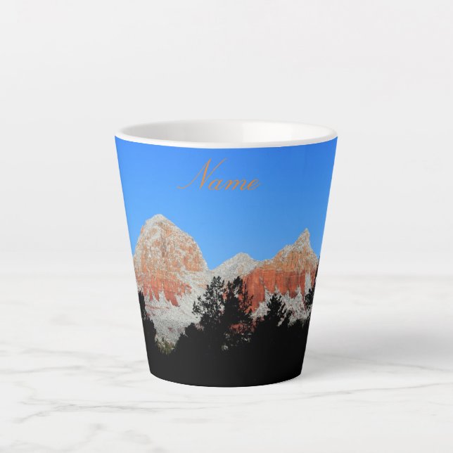 Thunder Mountain Sedona Arizona Thunder_Cove Latte Mug (Front)