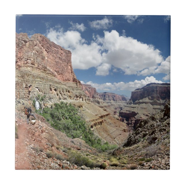 Thunder River Falls - Grand Canyon - Arizona Tile (Front)