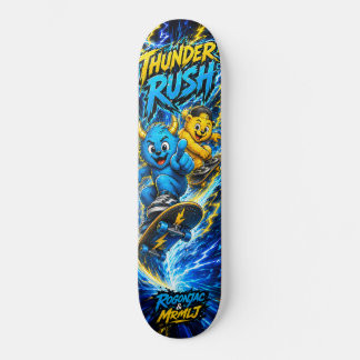 Thunder Rush Electric Blue Monster Skate Graphic Skateboard