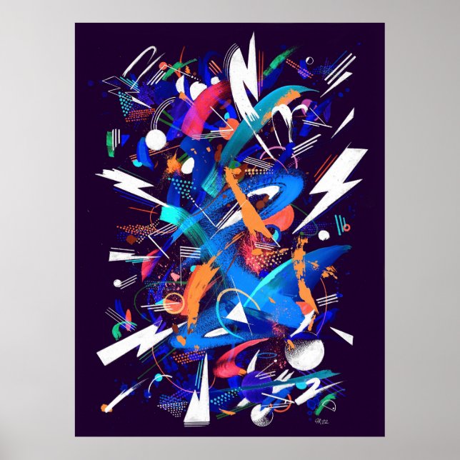 Thunder splash painting poster (Front)