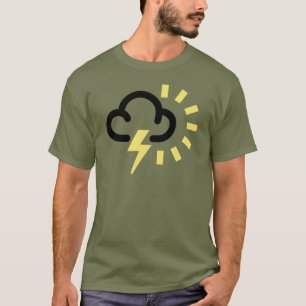 Thunder Storm: Retro weather forecast symbol T-Shirt