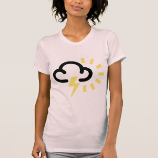 Thunder Storm: Retro weather forecast symbol T-Shirt