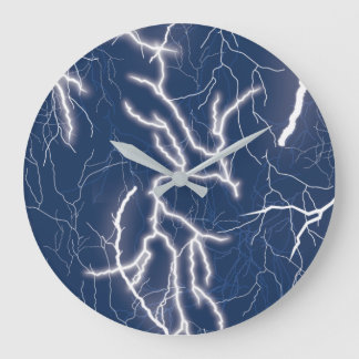 Thunder Strike and Thunder Storm  Lightening Large Clock