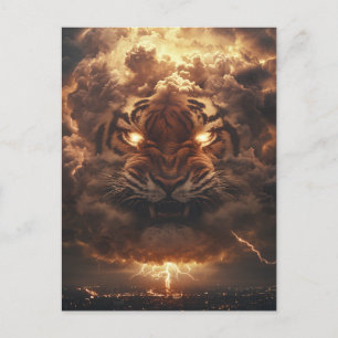 Thunder Tiger Rising from the Storm Postcard
