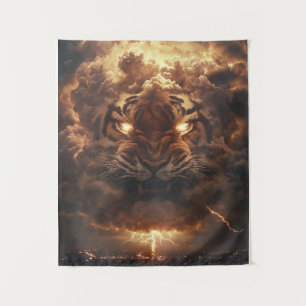 Thunder Tiger Rising from the Storm Tapestry