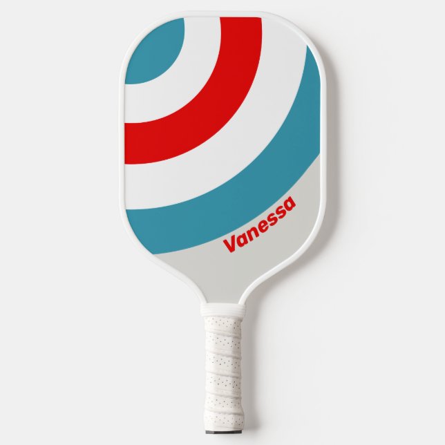 Thunderbird Circle Stripe with Name Pickleball Paddle (Front)