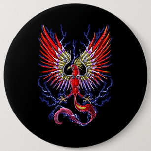 Thunderbird Cryptid Creature 6 Cm Round Badge