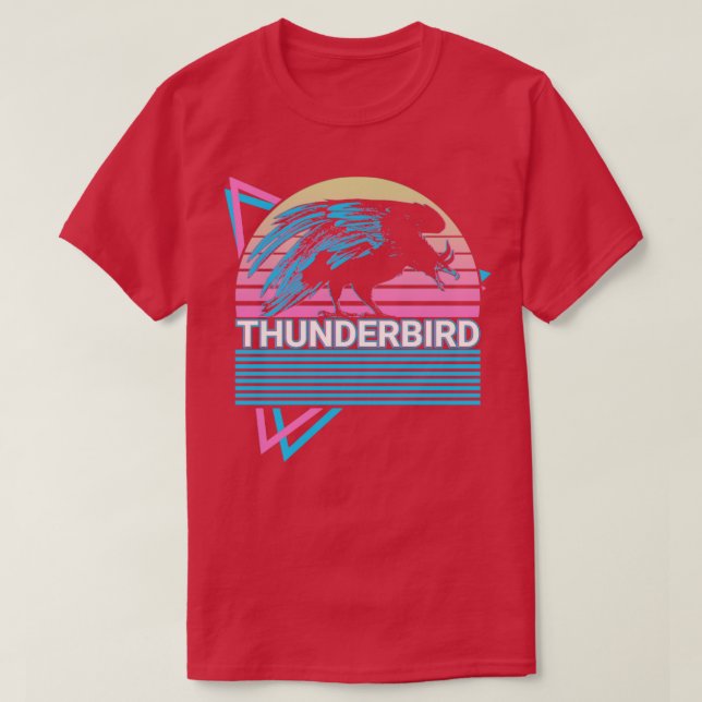 Thunderbird Cryptid Cryptozoology Retro T-Shirt (Design Front)