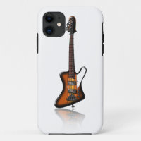 Thunderbird electric bass guitar caricature
