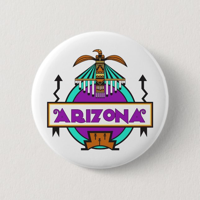 Thunderbird Shield 6 Cm Round Badge (Front)