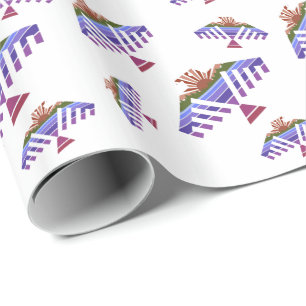 thunderbird sunset wrapping paper