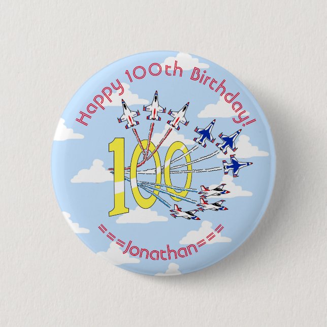 Thunderbirds 100th Blue Sky Birthday Badge (Front)